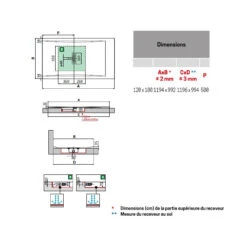 Receveur De Douche En Acrylique 140 X 80 X H.3,5 Cm Blanc Mat CUSTOM -Kobleo receveur de douche en acrylique 140 x 80 x h 3 5 cm blanc mat custom 3