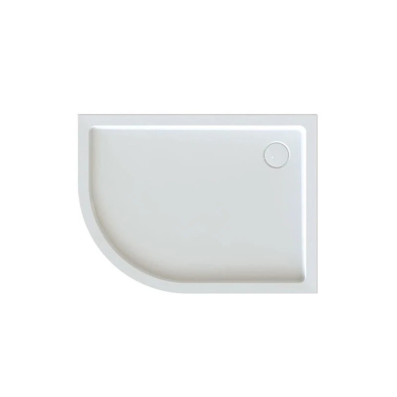 Receveur Douche 1/4 Rond Asymétrique 1000x800mm Blanc Droite FRISBEE 1 Receveur Douche 1/4 Rond Asymétrique 1000x800mm Blanc Droite FRISBEE