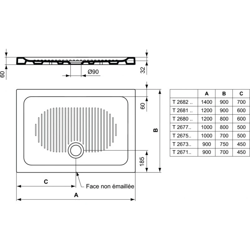 Ideal Standard Receveur Douche Rectangulaire à Poser Connect 90 X 75 Cm Antidérapant 2 Ideal Standard Receveur Douche Rectangulaire à Poser Connect 90 X 75 Cm Antidérapant – Image 2