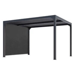 Rideau Habrita PER BI R30 Rail Côté 3m Gris Pour Pergola PER 3630 BI