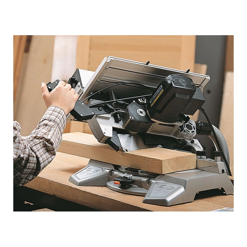 Scie à Onglet Inclinable 1100W Lame 250 Mm Avec Table Supérieur TM43L 2 Scie à Onglet Inclinable 1100W Lame 250 Mm Avec Table Supérieur TM43L – Image 2