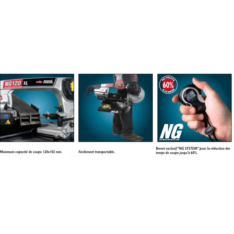 Scie à Ruban Acier 1300W L:1440mm Diam120mm NG120XL 2 Scie à Ruban Acier 1300W L:1440mm Diam120mm NG120XL – Image 2