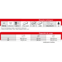 Scie à Ruban Acier 1600W L:1735mm Diam152mm 785XL 5 Scie à Ruban Acier 1600W L:1735mm Diam152mm 785XL -Kobleo scie a ruban acier 1600w l 1735mm diam152mm 785xl 2
