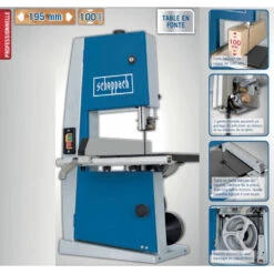 Scheppach Scie à Ruban L:1490mm 300W BASA 1.0 -Kobleo scie a ruban l 1490mm 300w basa 1 0 scheppach 3