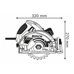 Scie Circulaire 190mm 1800W Capacité Coupe 65mm Rail Guidage GKS 65 GC -Kobleo scie circulaire 190mm 1800w coupe 65mm gks 65 gce professional 4