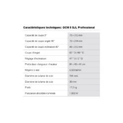 Scie Onglet Radiale 216mm 1600W GCM 8 SJL -Kobleo scie onglet radiale 216mm 1600w gcm 8 sjl 4