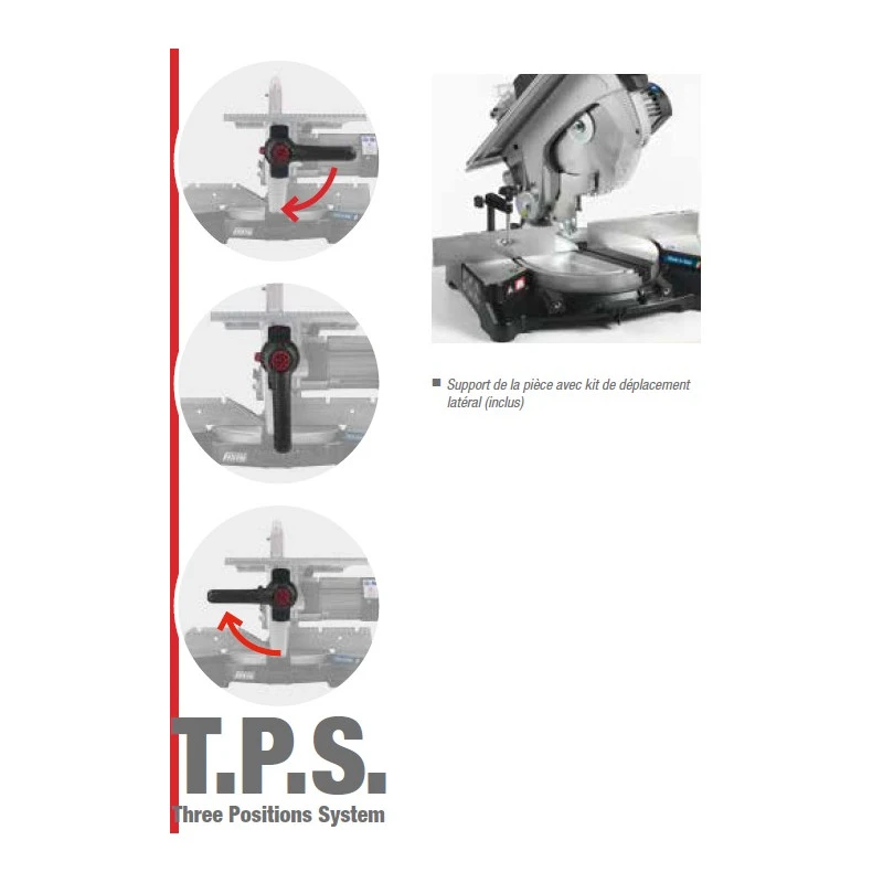Scie Onglet Table Délignage 1600W 230V 305mm Moteur Induction 911EVO + 3 Scie Onglet Table Délignage 1600W 230V 305mm Moteur Induction 911EVO + – Image 3