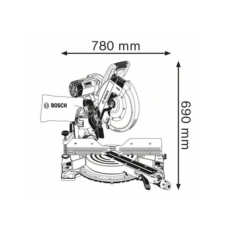 Scie Onglets Diam 305mm 2000W GCM 12 GDL Support Machine H947mm GTA 25 3 Scie Onglets Diam 305mm 2000W GCM 12 GDL Support Machine H947mm GTA 25 – Image 3