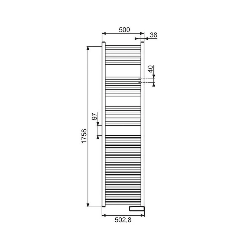 Sèche-serviette électrique Atoll Spa 36 Tubes 1000W 2 Sèche-serviette électrique Atoll Spa 36 Tubes 1000W – Image 2