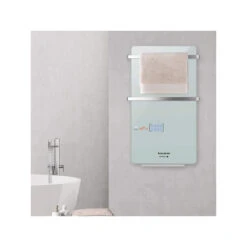 Séche Serviette MSB 2000 2000W Verre Trempé Blanc Taurus Alpatec -Kobleo seche serviette msb 2000 2000w verre trempe blanc taurus alpatec 3