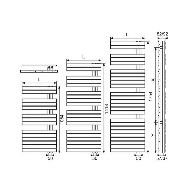 Sèche-serviette Soul En Acier 1408 Mm 605W 2 Sèche-serviette Soul En Acier 1408 Mm 605W – Image 2