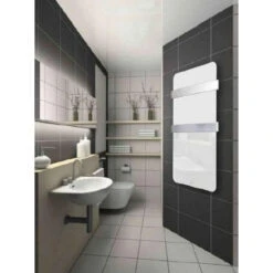 Sèche-serviettes XTAL6B En Verre Ultra Plat 600W Couleur Aquamarine -Kobleo seche serviettes xtal6b en verre ultra plat 600w couleur aquamarine 2