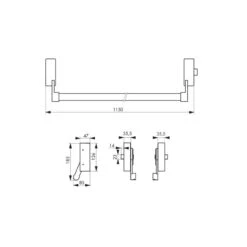 Serrure Anti-panique Réversible 2/3 Points Haut Bas Laqué Noir Porte M -Kobleo serrure anti panique reversible 2 3 points haut bas laque noir porte m 2