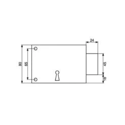 Serrure Applique Standard à 2 Gorges 467 à Pêne Dormant Seul Axe 70 Mm -Kobleo serrure applique standard a 2 gorges 467 a pene dormant seul axe 70 mm 2