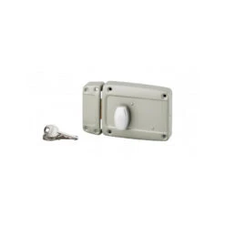 Serrure Applique Sureté Cylindre Et Bouton Poussoir 120x90 Gauche Poig