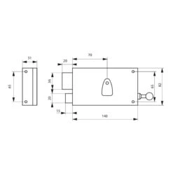 Serrure En Applique 122 4 Gorges à Tirage 140x82mm Gauche Thirard -Kobleo serrure en applique 122 4 gorges a tirage 140x82mm gauche thirard 2