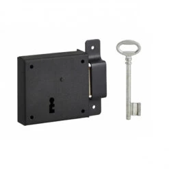 Serrure Thirard Horizontale En Applique Droite 85x76mm Noir 1 Clé