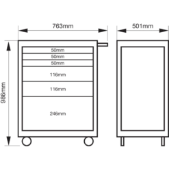 Bahco Servante Classique C75 6 Tiroirs Noir Charge 600 Kg 986x501x763mm 1475 -Kobleo servante classique c75 6 tiroirs noir charge 600 kg 986x501x763mm 1475 bahco 3