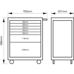 Bahco Servante Classique C75 7 Tiroirs Bleu Charge 600 Kg 986x501x763mm 1475 -Kobleo servante classique c75 7 tiroirs bleu charge 600 kg 986x501x763mm 1475 bahco 3