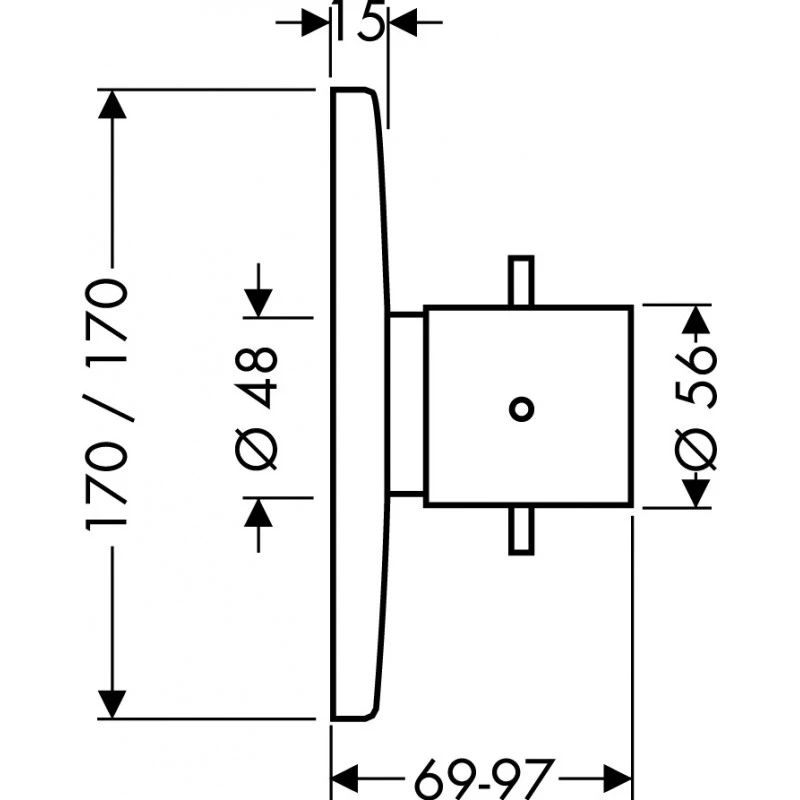 Set De Finition Starck X Pour Thermostatique Encastré Chromé 2 Set De Finition Starck X Pour Thermostatique Encastré Chromé – Image 2