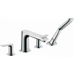 Hansgrohe Set Mélangeur Metris 4 Trous Montage Sur Bord Baignoire Chromé