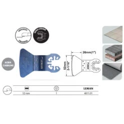 Spatule Rigide Acier Carbone 52x26 Mm SK7 4011.01