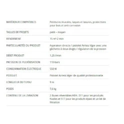 Station Peinture 550W 110bar Control Pro 250 M Airless Wagner 9 Station Peinture 550W 110bar Control Pro 250 M Airless Wagner -Kobleo station peinture 550w 110bar control pro 250 m airless wagner 4