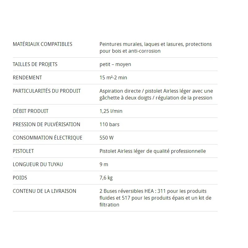 Station Peinture 550W 110bar Control Pro 250 M Airless Wagner 5 Station Peinture 550W 110bar Control Pro 250 M Airless Wagner – Image 5