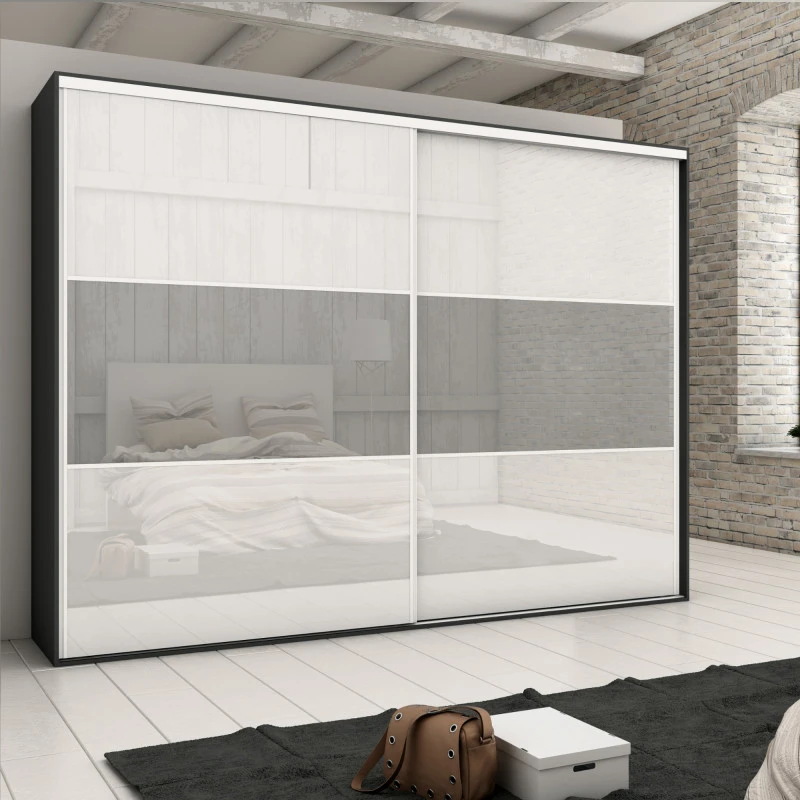 Système Coulissant Emuca Pour Armoire 2 Portes Profils Wave 16mm Blanc 2 Système Coulissant Emuca Pour Armoire 2 Portes Profils Wave 16mm Blanc – Image 2