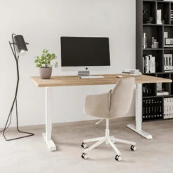 Emuca - Table Motorisée à Hauteur Réglable 660-1170mm Charge Maxi 55kg Finition Blanc - 2009112 -Kobleo table motorisee reglable 660 1170mm charge 55kg blanc 2009112 emuca 3