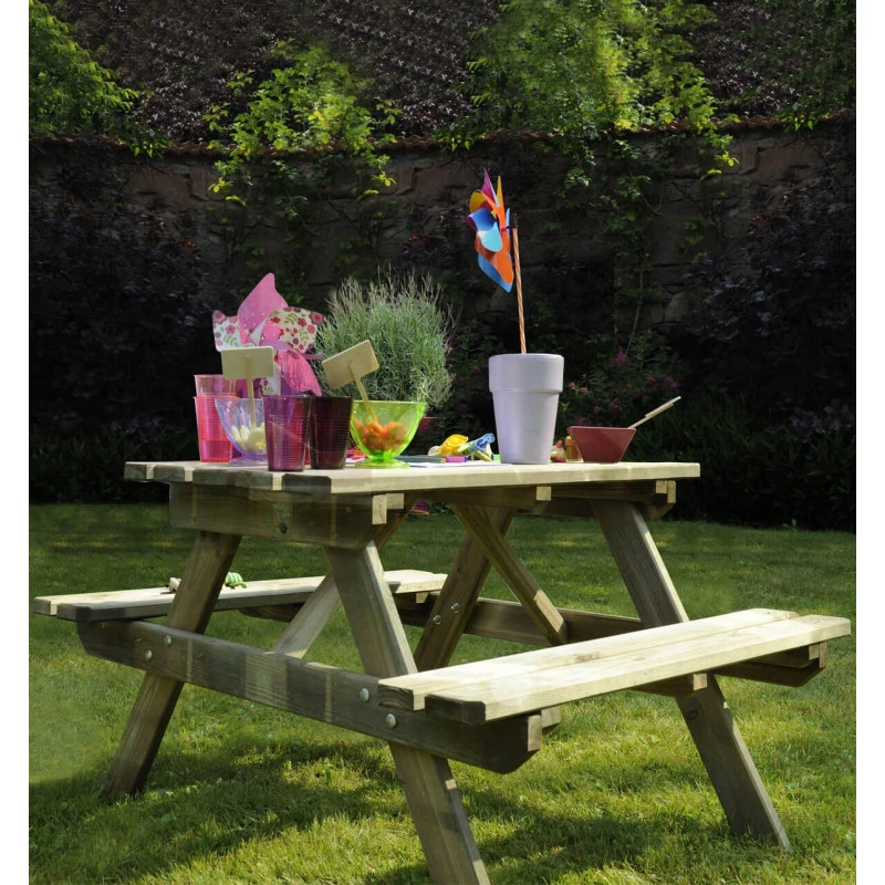 Table Pique-nique 811589 Wapiti Pour Enfants 90cm Jardipolys 2 Table Pique-nique 811589 Wapiti Pour Enfants 90cm Jardipolys – Image 2