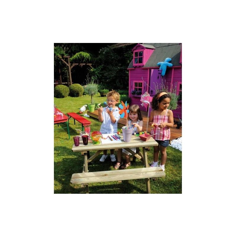 Table Pique-nique 811589 Wapiti Pour Enfants 90cm Jardipolys 3 Table Pique-nique 811589 Wapiti Pour Enfants 90cm Jardipolys – Image 3