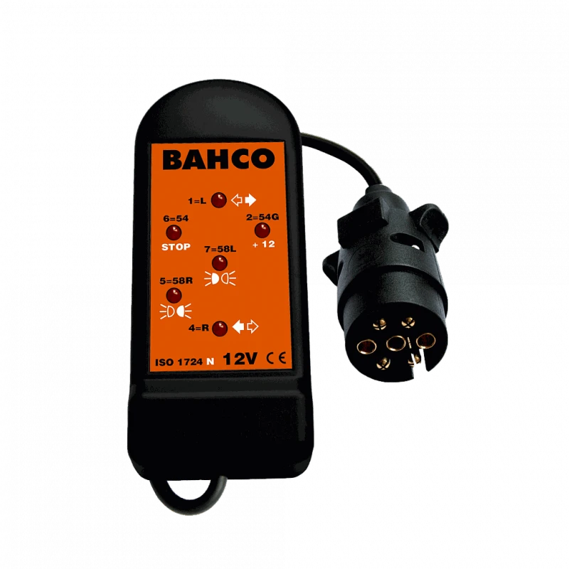 Bahco Testeur De Prise De Courant 7 Pôles 12 V BELT127 1 Bahco Testeur De Prise De Courant 7 Pôles 12 V BELT127