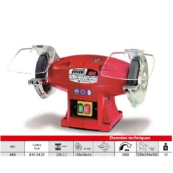 Touret Professionnel Meule/meule Diam 150 Mm 370 W 404