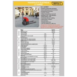 Transpalette électrique 1500 Kg Extrèmement Silencieux 1649x560 Mm SEP -Kobleo transpalette electrique 1500 kg extremement silencieux 1649x560 mm sep 2