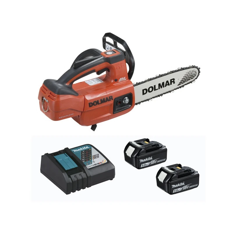Makita Tronçonneuse D'élagage 18V Li-Ion 5Ah 25cm Avec 2 Batteries Chargeur A 1 Makita Tronçonneuse D'élagage 18V Li-Ion 5Ah 25cm Avec 2 Batteries Chargeur A