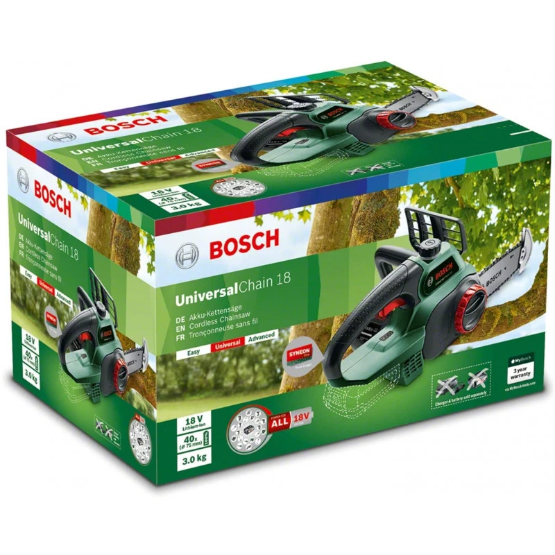 Bosch Tronçonneuse Sans Fil 18V Coupe 135cm UniversalChain 18 4 Bosch Tronçonneuse Sans Fil 18V Coupe 135cm UniversalChain 18 – Image 4