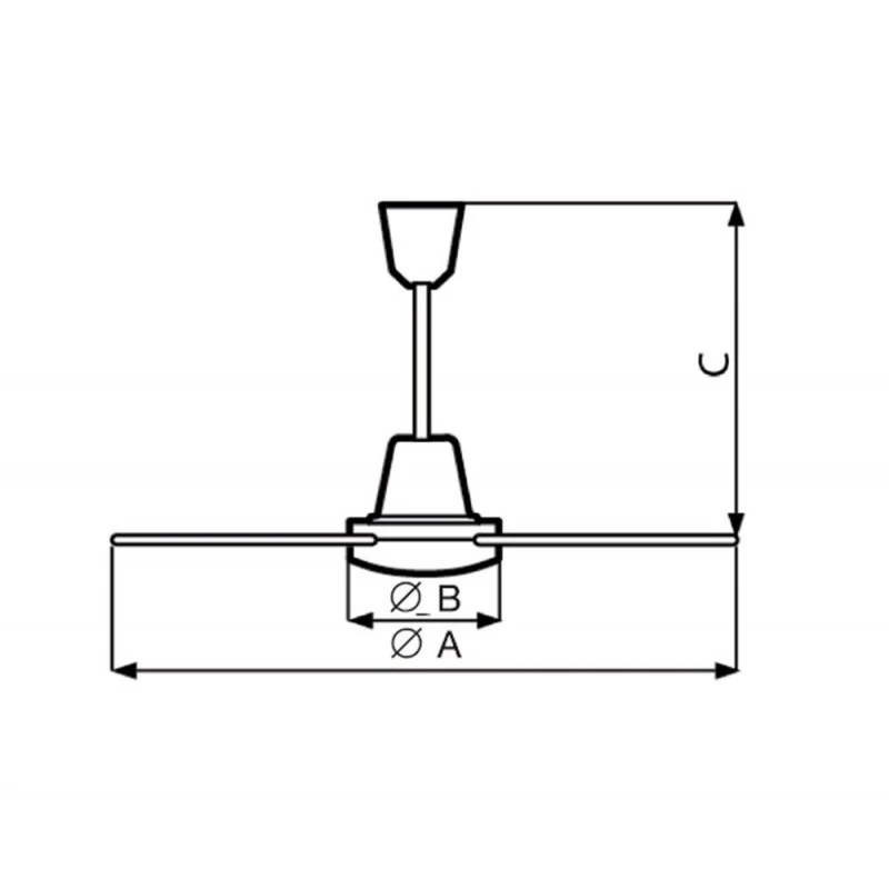 Ventilateur Plafond Réversible 140cm 70W 13500m3/h Couleur Blanc Nordi 4 Ventilateur Plafond Réversible 140cm 70W 13500m3/h Couleur Blanc Nordi – Image 4