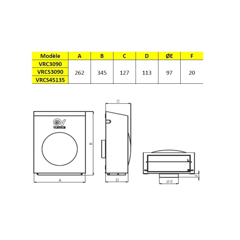 Ventilation Mécanique Répartie (VMR) 10/40W 30/90m3/h CA HABITAT 2 Ventilation Mécanique Répartie (VMR) 10/40W 30/90m3/h CA HABITAT – Image 2