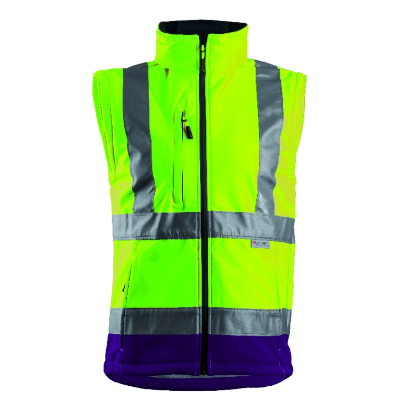 Veste Softshell Jaune/marine Manches Amovibles Taille M Classe 3 2 Veste Softshell Jaune/marine Manches Amovibles Taille M Classe 3 – Image 2