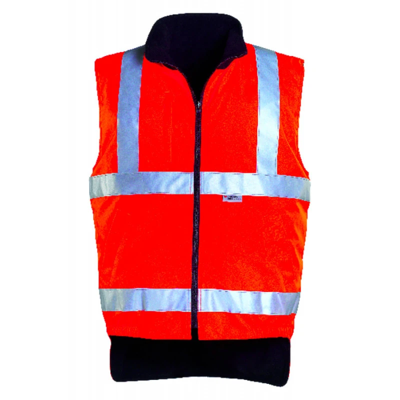 Veste Polyester Hi-Way Orange Manches Amovibles 3M Taille XXL 2 Veste Polyester Hi-Way Orange Manches Amovibles 3M Taille XXL – Image 2