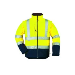 Veste Softshell Coverguard STATION Haute Visibilité Jaune / Marine XXL