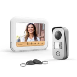 Visiophone BambooView éco-responsable écran 7" Portée 100m Avidsen